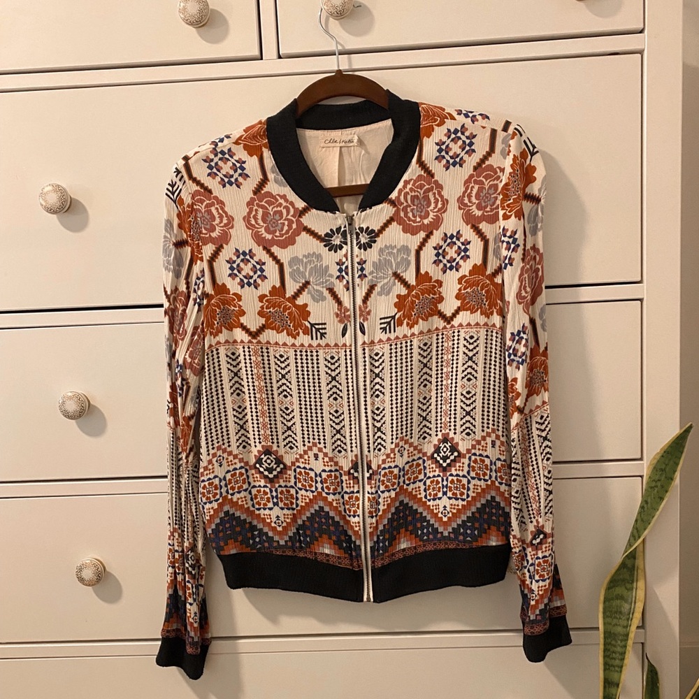 floral bomber jacket